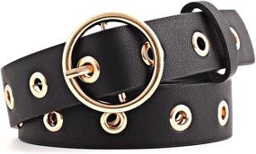 img 4 attached to Vpogn Womens Leather Fashion Waist Women's Accessories