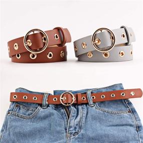 img 2 attached to Vpogn Womens Leather Fashion Waist Women's Accessories