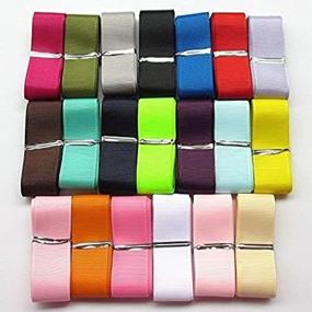 img 1 attached to 🎀 Chenkou Craft Assorted 20 Yards Grosgrain Ribbon Set - Total 20 Colors Mix Bulk (1"(25mm))