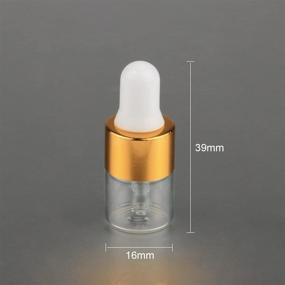 img 2 attached to 💦 Wresty 50 Pcs Clear Glass Dropper Vails 1ml Mini Essential Oils Sample Dropper Bottles: Convenient Travel Size for Essential Oils, Perfume, Cosmetic Liquids - Includes 2 Droppers