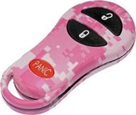 dorman 13628pkc keyless entry transmitter cover, pink digital camouflage for chrysler / dodge / plymouth models logo