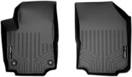 🔝 high-quality maxliner floor mats: 1st row liner set black for 2018-2022 chevrolet equinox - premium protection and style logo