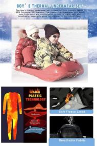 img 2 attached to Thermal Underwear Fleece Compression Winter Sports & Fitness and Other Sports