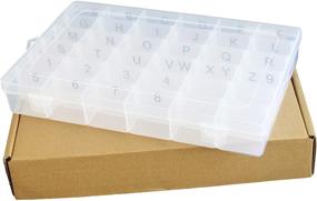 img 2 attached to 📦 36-Compartment Plastic Organizer Container Box for Letter Board Letters: Adjustable Dividers, Stickers & Pre-Applied Letter Labels