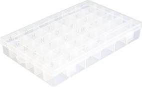 img 3 attached to 📦 36-Compartment Plastic Organizer Container Box for Letter Board Letters: Adjustable Dividers, Stickers & Pre-Applied Letter Labels