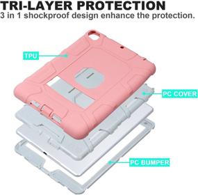 img 1 attached to PPSHA iPad 6th Generation Cases - Hybrid Shockproof Rugged Drop Protection Cover with Kickstand for New iPad 9.7 Inch A1893/A1954/A1822/A1823