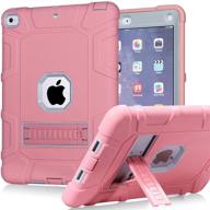 ppsha ipad 6th generation cases - hybrid shockproof rugged drop protection cover with kickstand for new ipad 9.7 inch a1893/a1954/a1822/a1823 logo