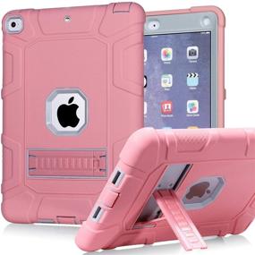 img 4 attached to PPSHA iPad 6th Generation Cases - Hybrid Shockproof Rugged Drop Protection Cover with Kickstand for New iPad 9.7 Inch A1893/A1954/A1822/A1823