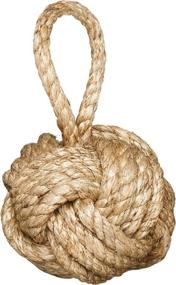 img 1 attached to Marseille Knot Door Stopper: Stylishly Practical Anchor for Any Space - 3.3 lbs Jute Design