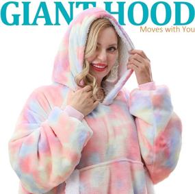 img 2 attached to Reepow Wearable Hoodie Blanket Sweatshirt Gifts