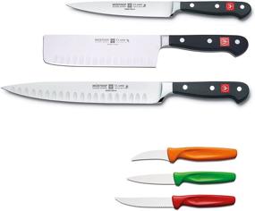 img 4 attached to 🔪 Набор кулинарных ножей Wüsthof Classic, 3 предмета: набор основных кухонных ножей с бонусными овощными ножами