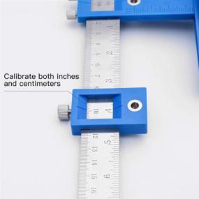 img 2 attached to 🔧 Versatile Cabinet Hardware Jig Template, Punch Locator Drill Guide Tool with Imperial & Metric Measuring, Ideal for Easy Handle and Knob Installation in Woodworking Projects