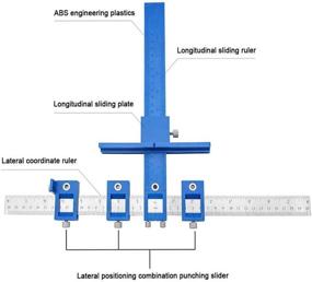 img 1 attached to 🔧 Versatile Cabinet Hardware Jig Template, Punch Locator Drill Guide Tool with Imperial & Metric Measuring, Ideal for Easy Handle and Knob Installation in Woodworking Projects