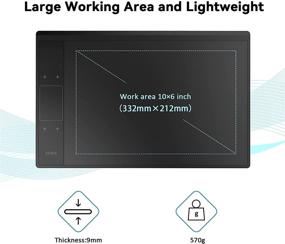 img 2 attached to 🖌️ VEIKK A30 V2 Drawing Tablet 10x6 Inch Graphics Tablet - Battery-free Pen, 8192 Pressure Levels, Touch Pad Design with 4 Touch Keys and Gesture Pad