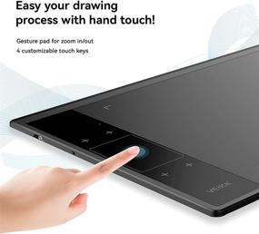 img 3 attached to 🖌️ VEIKK A30 V2 Drawing Tablet 10x6 Inch Graphics Tablet - Battery-free Pen, 8192 Pressure Levels, Touch Pad Design with 4 Touch Keys and Gesture Pad