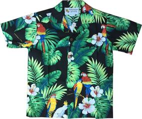 img 1 attached to Hawaii Tropical Parrot Hawaiian Broader White Boys' Clothing : Tops, Tees & Shirts