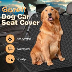 img 3 attached to 🐾 Premium Dog Car Seat Cover for Back Seat - Durable Pet Protector, Waterproof & Scratch-Proof – Includes 1 Elastic Dog Seat Belt – Fits All Trucks, Cars, SUVs. Ideal for Keeping Kids and Pets Safe!