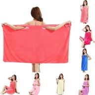 🛀 womens bath towels girls: fast-drying wearable bathrobe, perfect for beach, spa, gym, and shower use logo