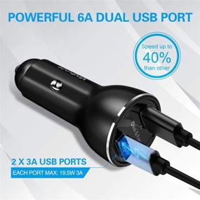 img 3 attached to ⚡️ High-Speed Dual USB Car Charger: 39W 12V Fast Charging Adapter for Android, Samsung Galaxy, iPhone, iPad, LG Sony, and more!