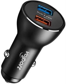 img 4 attached to ⚡️ High-Speed Dual USB Car Charger: 39W 12V Fast Charging Adapter for Android, Samsung Galaxy, iPhone, iPad, LG Sony, and more!