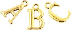 img 2 attached to 🔡 Mandala Crafts Capital Letter Charms for Jewelry Making - Alphabet Charms Letters for Bracelet Necklace - A-Z Initial Charms for DIY Accessories