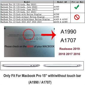 img 3 attached to RUBAN MacBook Pro 15 Inch 2019 2018 2017 2016 Case - Compatible with A1990/A1707 Touch Bar Release