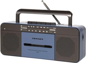 img 4 attached to 📻 Портативный кассетный плеер Crosley CT101A-BL с Bluetooth-функцией и AM/FM радио, синего цвета.
