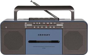 img 3 attached to 📻 Портативный кассетный плеер Crosley CT101A-BL с Bluetooth-функцией и AM/FM радио, синего цвета.