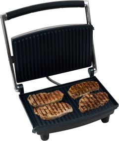 img 4 attached to Chef Buddy 80-1840 Panini Press Grill and Gourmet Sandwich Maker: Embrace Healthy Cooking Delights!