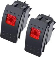 ⚓️ enhance your boat's safety with twidec/2pcs marine lighted rocker switch 12v 20a 4pin on/off – red led, perfect for car offroad and more! logo