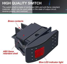 img 2 attached to ⚓️ Enhance Your Boat's Safety with Twidec/2Pcs Marine Lighted Rocker Switch 12V 20A 4Pin On/Off – Red LED, Perfect for Car Offroad and More!