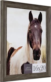 img 2 attached to 🖼️ Gallery Solutions 16x20 Large Wall Hanging Picture Poster Frame, 16x20, Gray