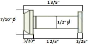 img 2 attached to 🚪 Enhance Security and Style with the Design House 204818 Adjustable Door Viewer Peephole in Satin Nickel