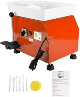 🟠 25cm 350w electric pottery wheel machine: the ultimate diy clay art craft shaping tool in vibrant orange color logo