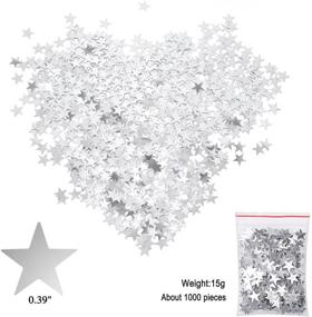 img 2 attached to 🎉 Konsait Silver Hanging Swirl Decorations (30 Counts) with Silver Star Table Confetti (15 Gram) - Party Supplies for Wedding, Shower, Birthday, and Twinkle Twinkle Baby Shower - Table Decorations