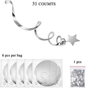 img 3 attached to 🎉 Konsait Silver Hanging Swirl Decorations (30 Counts) with Silver Star Table Confetti (15 Gram) - Party Supplies for Wedding, Shower, Birthday, and Twinkle Twinkle Baby Shower - Table Decorations