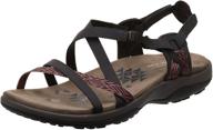 👡 skechers women's strappy slingback reggae slim-staycation: stylish and comfortable outdoor sandals logo