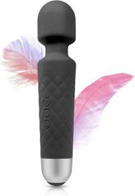 img 4 attached to 🔌 ETOKON Rechargeable Personal Wand Massager - 20 Vibration Patterns & 8 Speeds - Cordless & Waterproof - Quiet and Powerful - Perfect for Relieving Neck, Shoulder, Back, and Waist Muscle Tension & Pain (Black)