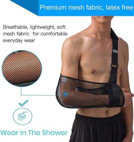 img 3 attached to TODDOBRA Mesh Arm Shoulder Sling - Medical Shoulder Immobilizer for Shower - Adjustable Arm Brace for Torn Rotator Cuff Injury - Right Left Arm, Men Women - Elbow, Wrist Support - 5 Sets Guaranteed with Full Refund!