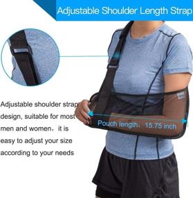 img 2 attached to TODDOBRA Mesh Arm Shoulder Sling - Medical Shoulder Immobilizer for Shower - Adjustable Arm Brace for Torn Rotator Cuff Injury - Right Left Arm, Men Women - Elbow, Wrist Support - 5 Sets Guaranteed with Full Refund!