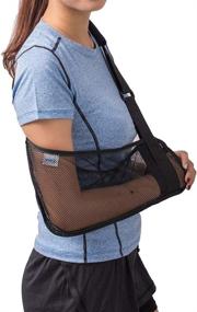 img 4 attached to TODDOBRA Mesh Arm Shoulder Sling - Medical Shoulder Immobilizer for Shower - Adjustable Arm Brace for Torn Rotator Cuff Injury - Right Left Arm, Men Women - Elbow, Wrist Support - 5 Sets Guaranteed with Full Refund!