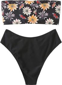 img 3 attached to 👙 Yii Ouneey Swimsuits: Stylish Bandeau Swimwear for Women's Clothing