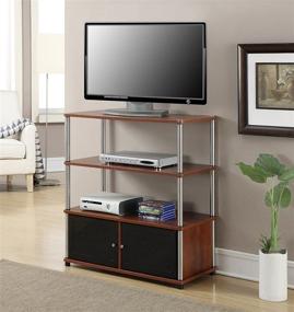 img 1 attached to 🍒 Cherry Designs2Go Highboy TV Stand by Convenience Concepts