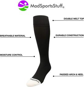 img 2 attached to 🧦 Футбольные носки высокой производительности выше колена от MadSportsStuff Pro Line.