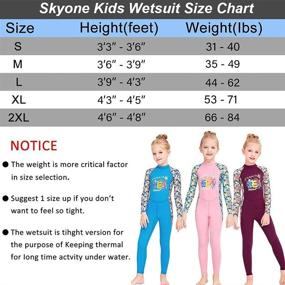 img 1 attached to 👶 Quick Dry Kids Full Body Swimsuit: Rash Guard Wetsuit for Boys & Girls - Long Sleeve, One Piece Children Swimwear for Water Sports