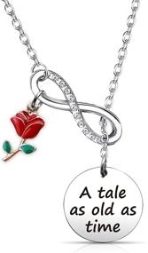 img 4 attached to G-Ahora Beauty and The Beast Bracelet Necklace: A Timeless Tale of Belle's Jewelry