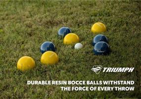 img 1 attached to 🎳 Triumph Premium 100mm Resin Bocce Ball Set - Complete with 8 Balls, 50mm Jack, and Carry Case