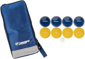 img 4 attached to 🎳 Triumph Premium 100mm Resin Bocce Ball Set - Complete with 8 Balls, 50mm Jack, and Carry Case