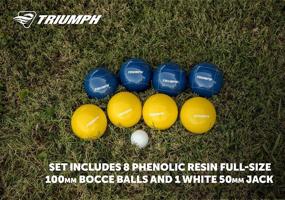 img 2 attached to 🎳 Triumph Premium 100mm Resin Bocce Ball Set - Complete with 8 Balls, 50mm Jack, and Carry Case