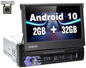 img 4 attached to 🚗 UNITOPSCI Single Din 7 Inch Flip Out Android Car Stereo with GPS Navigation, Bluetooth, WiFi, and Backup Camera